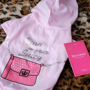 Juicy Couture Pet Tee w/ Hoodie Dog or Cat Various Sizes. Bran New w/ Tag!